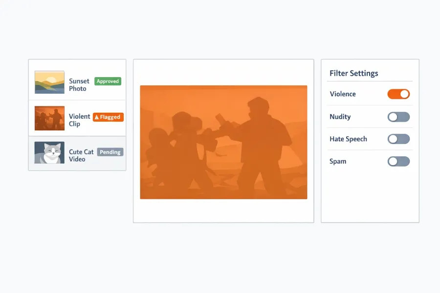 Moderate and filter content at scale